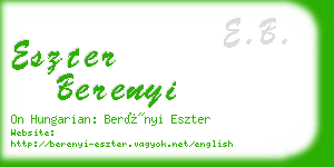 eszter berenyi business card